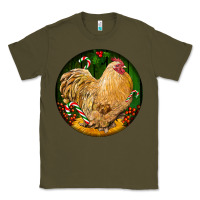 Army Green cochin rooster christmas Classic Tee - LillyAllenDesigns