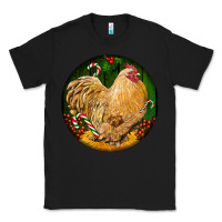 Black cochin rooster christmas Classic Tee - LillyAllenDesigns