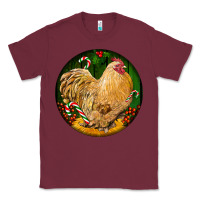 Burgundy cochin rooster christmas Classic Tee - LillyAllenDesigns