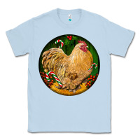 Dusty Blue cochin rooster christmas Classic Tee - LillyAllenDesigns