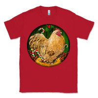 Red cochin rooster christmas Classic Tee - LillyAllenDesigns