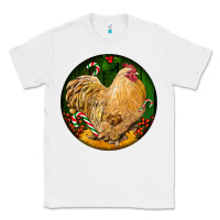 White cochin rooster christmas Classic Tee - LillyAllenDesigns