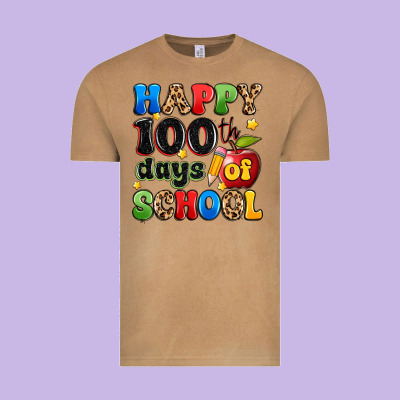 Happy 100 Th Days Of School Vintage Tee Designed By Artiststas