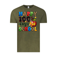 Vintage Olive happy 100 th days of school Vintage Tee - Artiststas