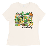 Bone retro patricks day teacher life Ladies Tee - MaliasSmallBusiness