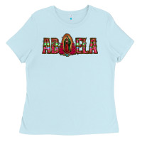 Baby Blue abuela floral aztec leopard Ladies Tee - Jasminsmagicworld