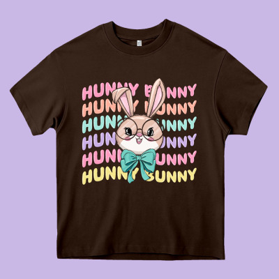 Hunny Bunny Heavy Core Tee Designed By Maliassmallbusiness
