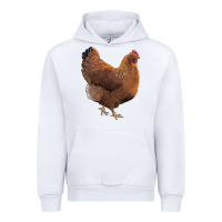 White new hampshire red chicken Urban Hoodie - LillyAllenDesigns