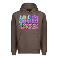 Coffee Live laugh love hippie Valentine's Day Premium Hoodie - FaDigitalArtStudio