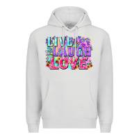 Dove Grey Live laugh love hippie Valentine's Day Premium Hoodie - FaDigitalArtStudio