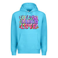 Ocean Blue Live laugh love hippie Valentine's Day Premium Hoodie - FaDigitalArtStudio