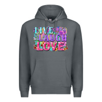 Rock Live laugh love hippie Valentine's Day Premium Hoodie - FaDigitalArtStudio
