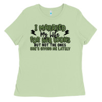 Matcha i married my wife for her looks Ladies Tee - MaliasSmallBusiness