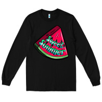 Black sweet summer watermelon Long Sleeve Tee - NancyCooperArtShop