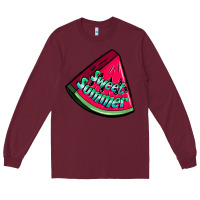 Burgundy sweet summer watermelon Long Sleeve Tee - NancyCooperArtShop
