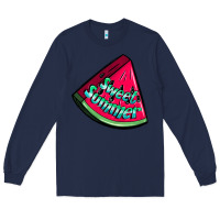 Navy sweet summer watermelon Long Sleeve Tee - NancyCooperArtShop