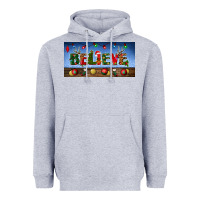 Heather Grey christmas believe license plate Heavyweight Hoodie - BundleAndBundleShop