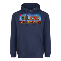 Navy christmas believe license plate Heavyweight Hoodie - BundleAndBundleShop
