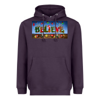 Plum christmas believe license plate Heavyweight Hoodie - BundleAndBundleShop