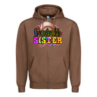 Chestnut baseball sister Zipper Hoodie - OliviaCreatesArt