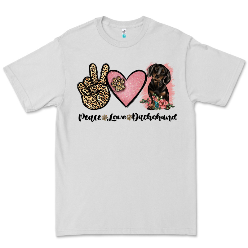 Peace Love Dachshund Premium Tee by JahusDesignShop | Teevron