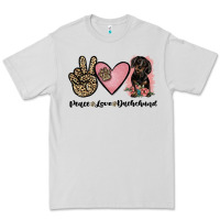 Dove Grey peace love dachshund Premium Tee - JahusDesignShop