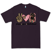 Plum peace love dachshund Premium Tee - JahusDesignShop
