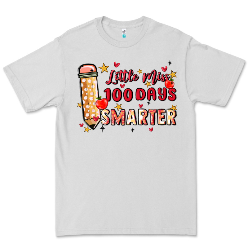 Little Miss 100 Days Smarter Premium Tee by MaliasSmallBusiness | Teevron