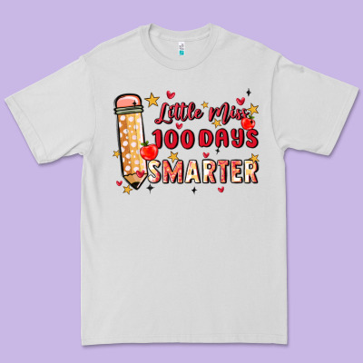 Little Miss 100 Days Smarter Premium Tee Designed By Maliassmallbusiness