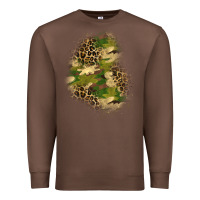 Chestnut camouflage and leopard patch  1 Premium Sweatshirt - BundleAndBundleShop