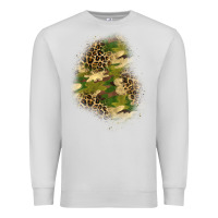 Dove Grey camouflage and leopard patch  1 Premium Sweatshirt - BundleAndBundleShop