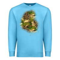 Ocean Blue camouflage and leopard patch  1 Premium Sweatshirt - BundleAndBundleShop