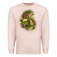 Pale Pink camouflage and leopard patch  1 Premium Sweatshirt - BundleAndBundleShop