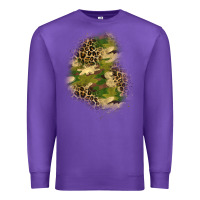 Purple camouflage and leopard patch  1 Premium Sweatshirt - BundleAndBundleShop