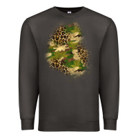 Smoke camouflage and leopard patch  1 Premium Sweatshirt - BundleAndBundleShop