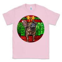 Bubblegum Pink christmas pig Classic Tee - LillyAllenDesigns