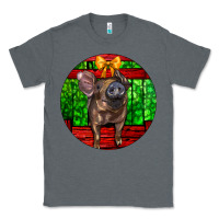 Charcoal Heather christmas pig Classic Tee - LillyAllenDesigns