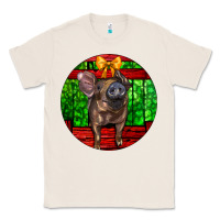 Natural christmas pig Classic Tee - LillyAllenDesigns