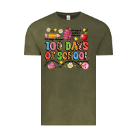 Vintage Olive 100 days of school Vintage Tee - Artiststas
