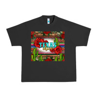 Pigment Black texas chica with roses Urban Heavy Tee - Jasminsmagicworld