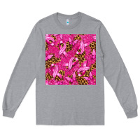 Breast Cancer With Ribbon And Butterfly Seamless P Long Sleeve Tee | Teevron