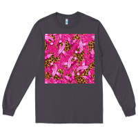 Smoke breast cancer with ribbon and butterfly seamless p Long Sleeve Tee - texasbilliewilder