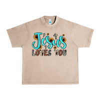 French Oak jesus loves you Urban Heavy Tee - JahusDesignShop
