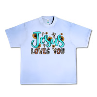 Grape Ice jesus loves you Urban Heavy Tee - JahusDesignShop
