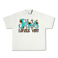 Pistachio jesus loves you Urban Heavy Tee - JahusDesignShop