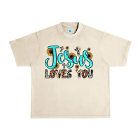 Sandshell jesus loves you Urban Heavy Tee - JahusDesignShop