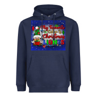 Navy my favorite color is Christmas lights Heavyweight Hoodie - BundleAndBundleShop