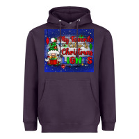 Plum my favorite color is Christmas lights Heavyweight Hoodie - BundleAndBundleShop