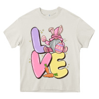 Cream love easter gnome Heavy Core Tee - MaliasSmallBusiness
