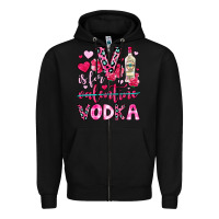 Black v is for vodka Zipper Hoodie - OliviaCreatesArt